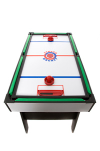 Combination game tables typically include an air hockey table and a pool table Combination game tables typically include an air hockey table and a pool table