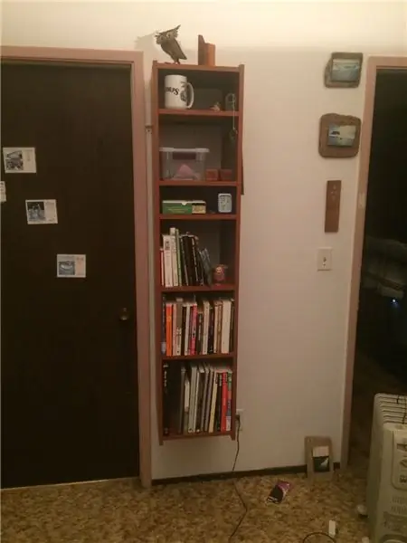 Шкаф-органайзер на подвесной книжной полке Мод