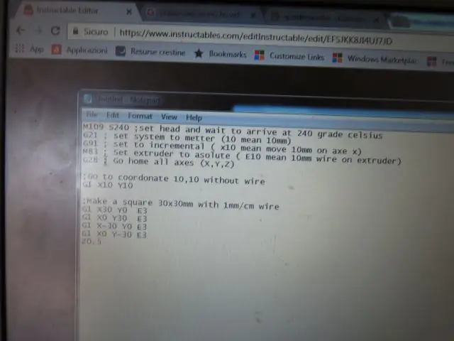 Напишите Gcode в Блокноте Напишите Gcode в Блокноте