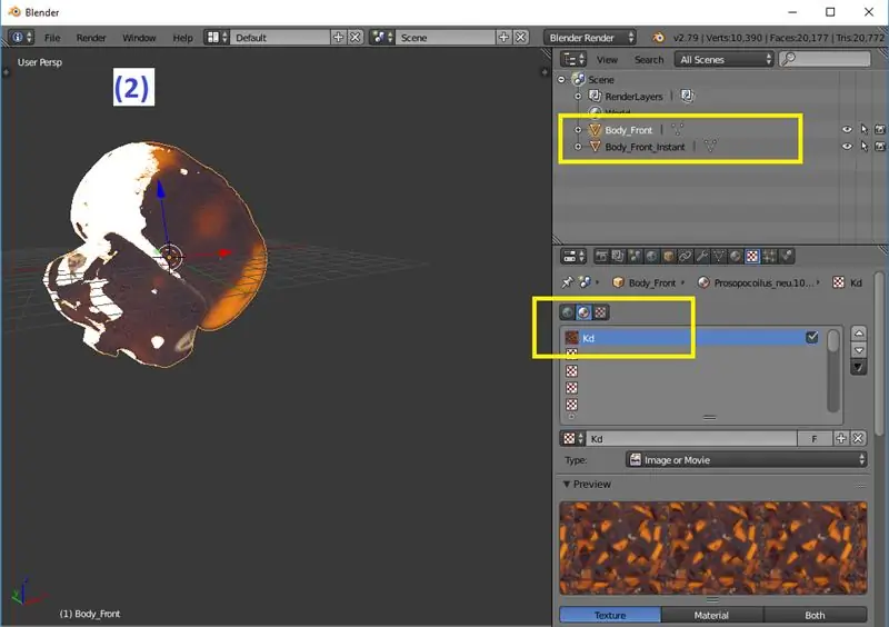 Перенести текстуру с помощью блендера