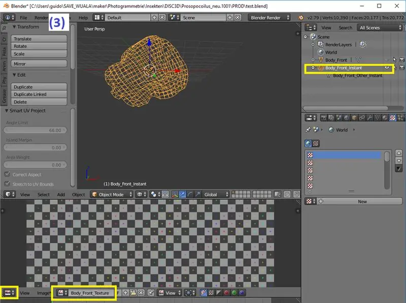 Перенести текстуру с помощью блендера