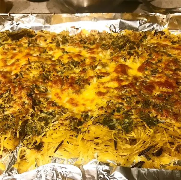 Сырные спагетти с кабачком