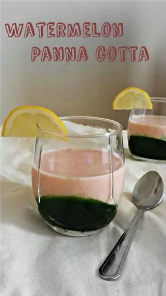 Арбузная панна-котта с шервилевым геле