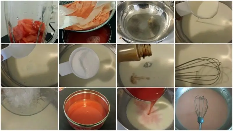 Изготовление арбузной панна-котты