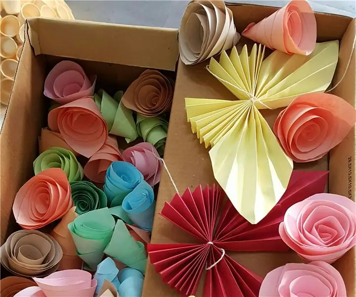 Разноцветные цветы: 4 шага