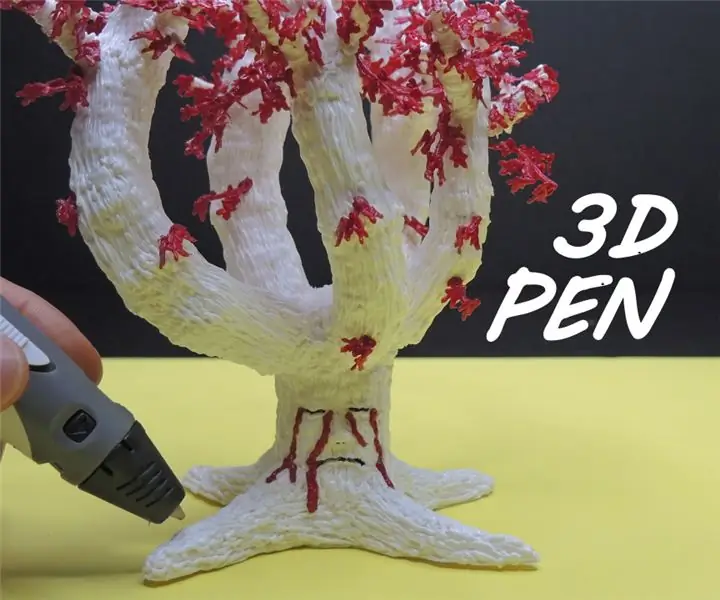 3D Pen - Как сделать Дерево Сердца Игры Престолов: 4 шага (с картинками)