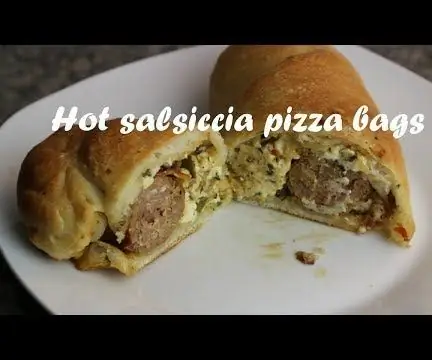 Рецепт мешков для горячей пиццы с сальсиччей: 3 шага