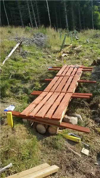 Укладка деревянных крышек поддонов и подпорок Укладка деревянных крышек поддонов и подпорок
