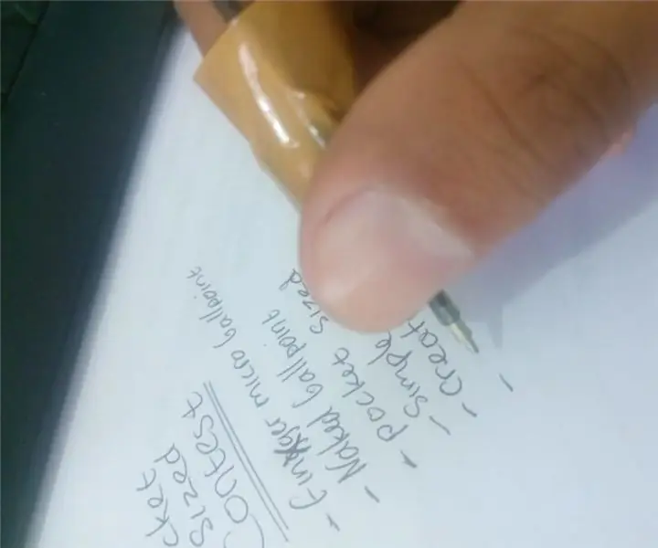 Шариковая ручка на палец с выемкой: 5 шагов