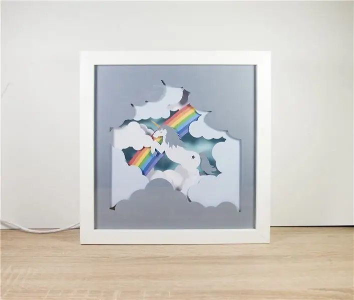 Рамка с подсветкой единорога