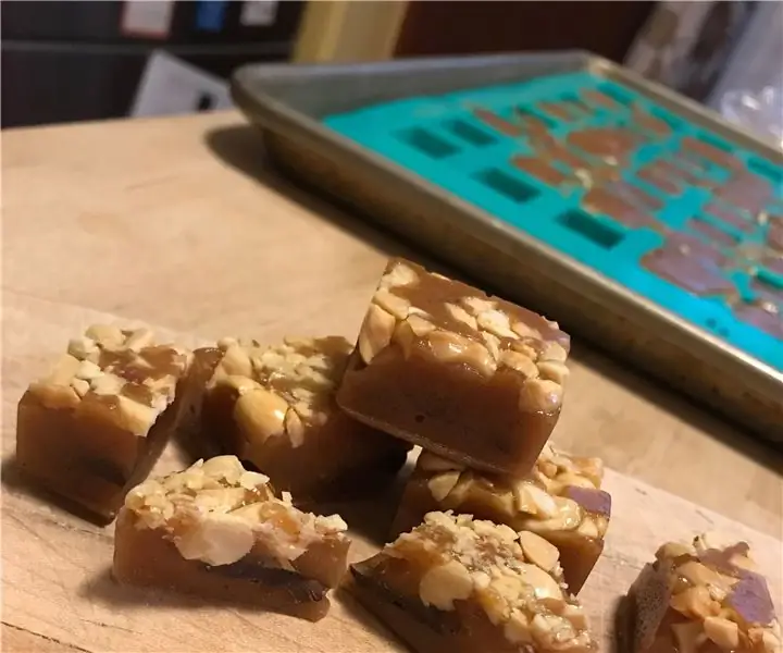 Карамель с шоколадом и арахисом: 5 шагов