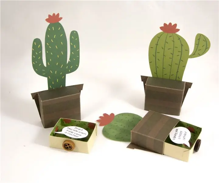 Магнит на холодильник Cactus 3D Greeting Card: 6 шагов (с изображениями)