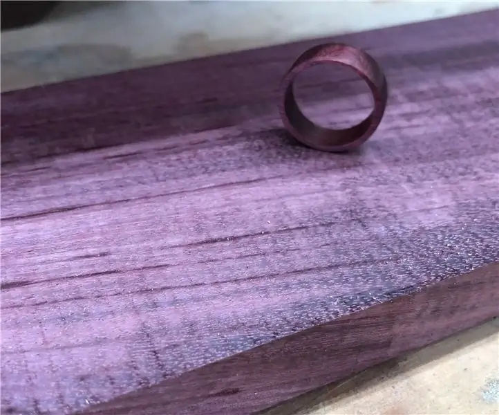 Деревянное кольцо с пурпурным сердцем: 5 шагов