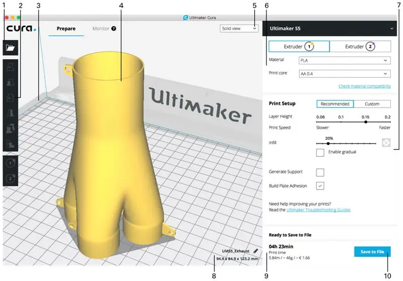 Программное обеспечение: Ultimaker Cura