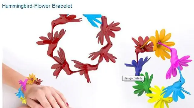 Цветочный браслет с колибри March Van Megem