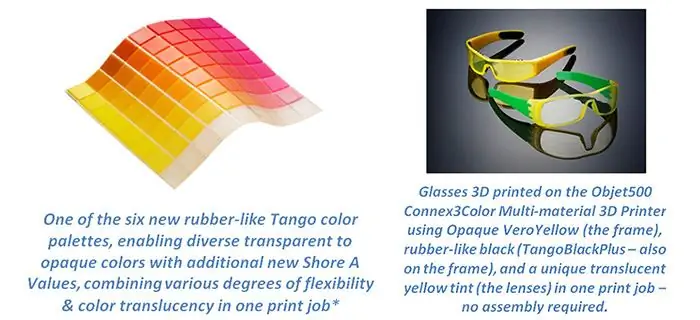 Rubber Like Tango Palette Полноцветная 3D-печать Objet500 Connex3 Color Multi material 3D Printer Stratasys Rubber Like Tango Palette Полноцветная 3D-печать Objet500 Connex3 Color Multi material 3D Printer Stratasys