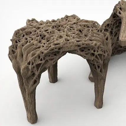 3D-печатный стул из гипса, сахара и саке