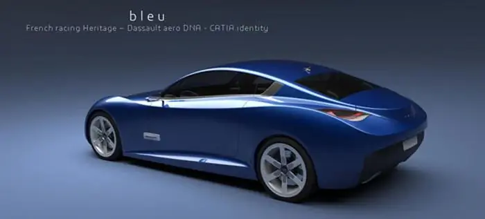 синий автомобиль 3D-печать синий автомобиль 3D-печать
