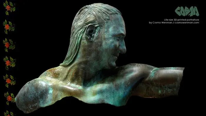3D-печать портрета Cosmo Wenman в натуральную величину 3D-печать портрета Cosmo Wenman в натуральную величину