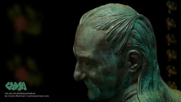 3D-печать портрета Cosmo Wenman в натуральную величину 3D-печать портрета Cosmo Wenman в натуральную величину