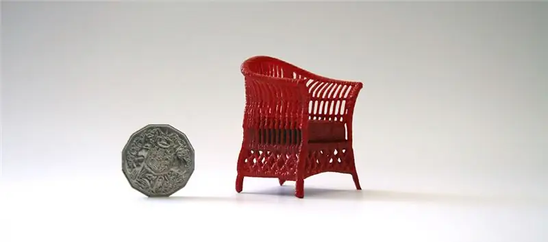 Стул, напечатанный на 3D-принтере Elemental SLA 3D-принтера Стул, напечатанный на 3D-принтере Elemental SLA 3D-принтера