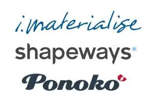 imaterialise ponoko shapeways 3D печать imaterialise ponoko shapeways 3D печать