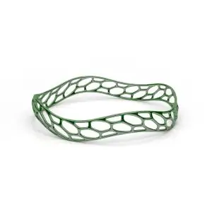 Зеленый браслет Wavemaker, напечатанный на 3D-принтере Зеленый браслет Wavemaker, напечатанный на 3D-принтере