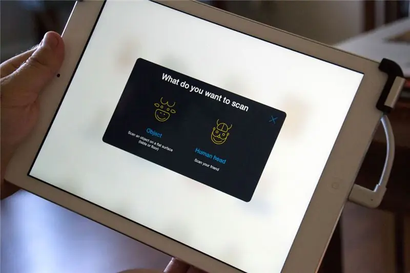 Экран меню itSeez3D 3D-сканирование 3D-печать