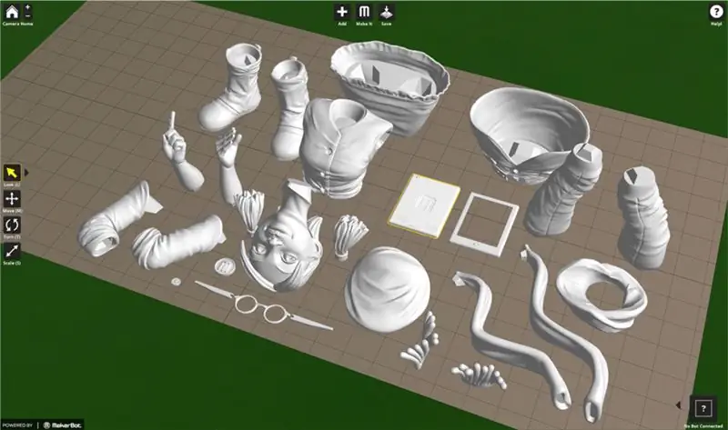 Распечатанные на 3D-принтере детали Марго для фильма Stratasys makerbot