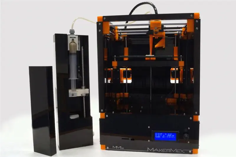 Экструзия пасты на 3D-принтере MM1 Экструзия пасты на 3D-принтере MM1