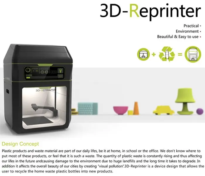 концепция дизайна для 3D репринтера концепция дизайна для 3D репринтера