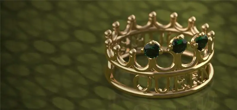 Кольцо с короной, напечатанное на 3D-принтере polychemy_queen Кольцо с короной, напечатанное на 3D-принтере polychemy_queen