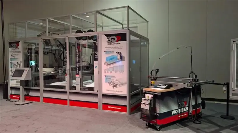Машина Excel для аддитивного производства большой площади 3D Platform и верстак (справа). Фото: 3D Platform/Fabbaloo