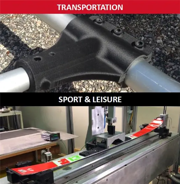 GF30-PP идеально подходит для приложений функционального прототипирования. Он используется в различных отраслях промышленности, включая транспорт и спорт.