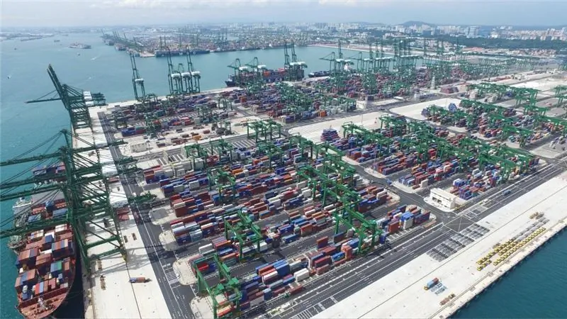 Терминал Pasir Panjang в Сингапуре.