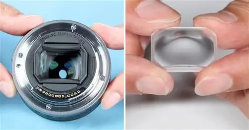 Разбор показывает странные элементы в объективе Canon RF 28mm f/2.8 Pancake