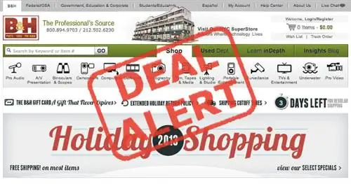 Оповещение о сделке: B&H Предлагает отличные праздничные скидки в последнюю минуту