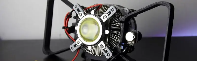 Мощный светодиод + 3D-принтер=мегафонарик