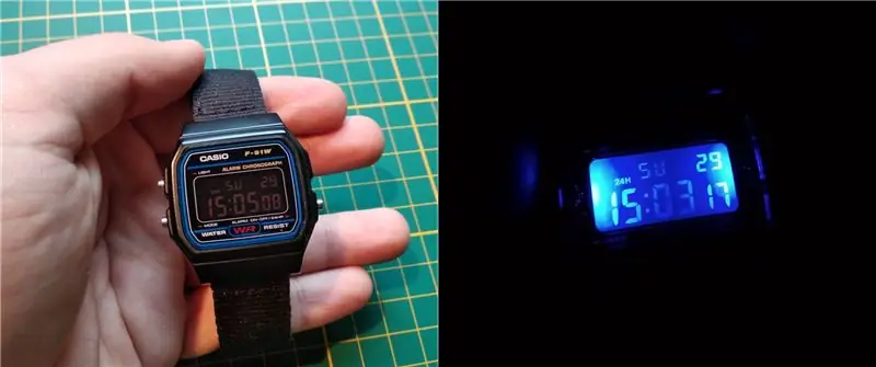 Casio F-91W, Темнеет