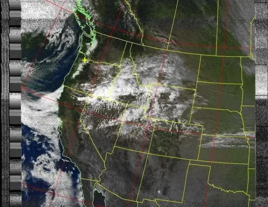 Захватите собственные изображения с метеорологических спутников NOAA