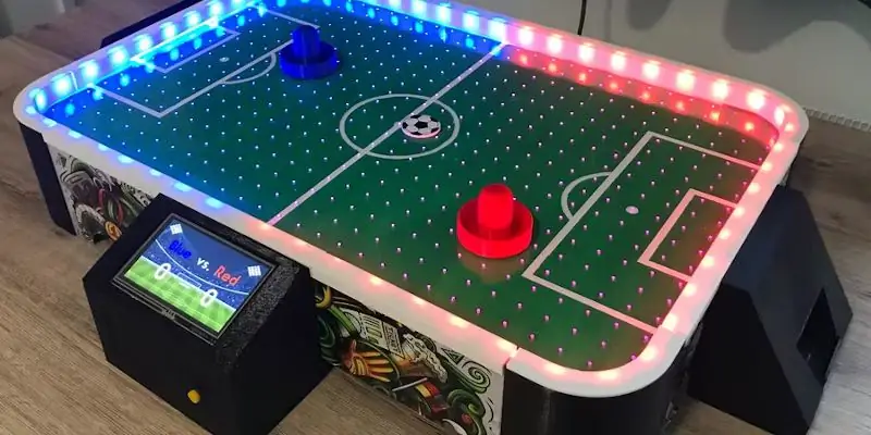 Воздушный футбол выглядит профессионально