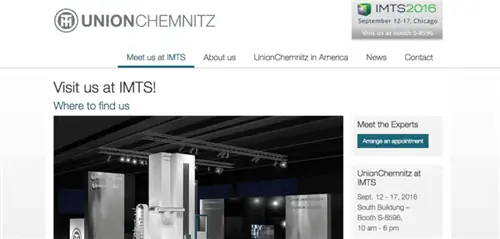 Рисунок 6: Целевая страница UnionChemnitz