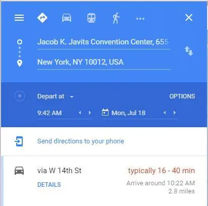 Карты Google - прогнозирование трафика