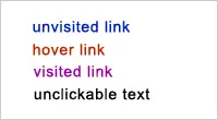 Посещенный, наведенный, непосещенный и некликабельный текст - изображение