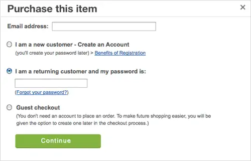 Интерфейс покупки этого предмета - после