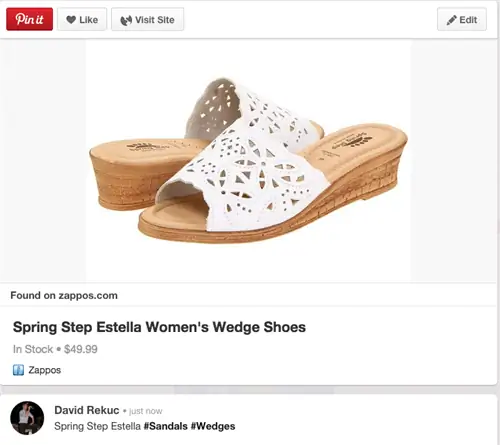 Сандалии Zappos с булавками