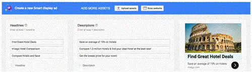 Умный дисплей Trivago Google