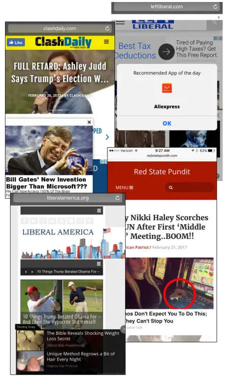 Мобильная гиперпартизанская реклама