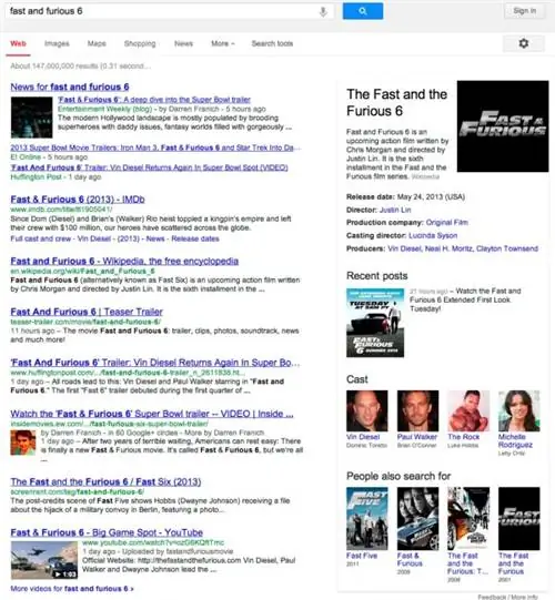 Форсаж 6 - Поиск в Google