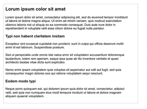 Контент с заголовками и подзаголовками - изображение